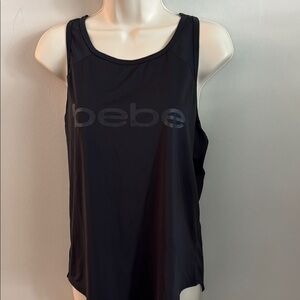 bebe Black Logo Tank Top